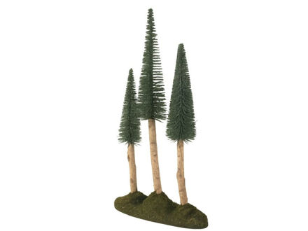 Slika Borovi dekorativni na staklu 66x33cm; zelena