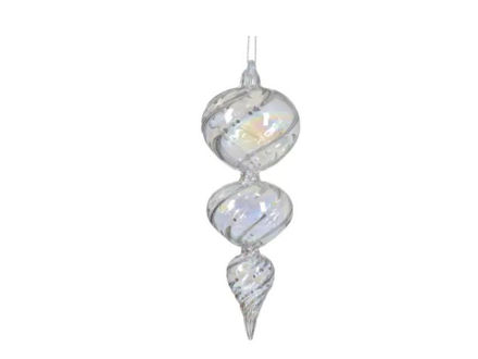 Slika Stakleni ukras h20cm d8cm iris/transparent