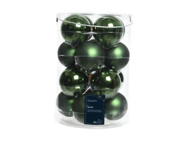 Slika Staklene kuglice d8cm; s/16kom; zelena