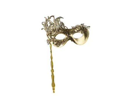 Slika Dekoracija maska 18x13x1cm. Zlatna