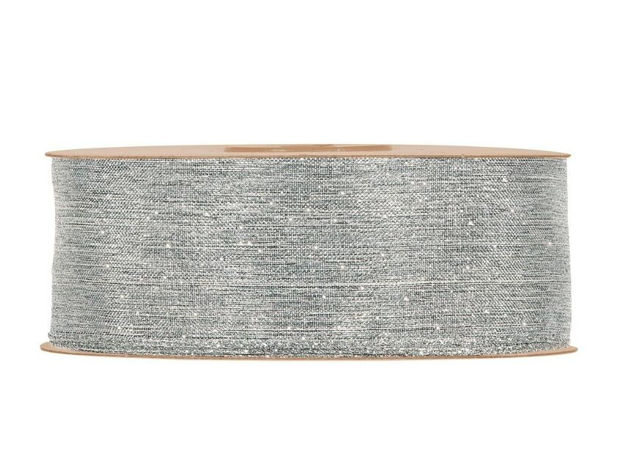 Slika Traka dekorativna 40mm x 50mt. Srebrna 40