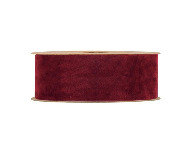 Slika Traka pliš 63mm x 10mt. Bordo 24