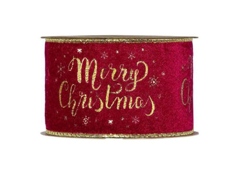 Slika Traka merry xmas 63mm x 10mt. Crvena