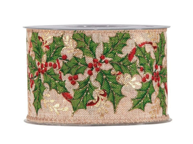 Slika Traka gold mistletoe 63mm x 10mt.