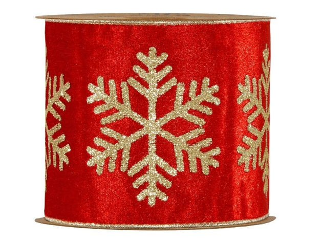 Slika Traka luxuzry snowflakes 10cm x 10mt.