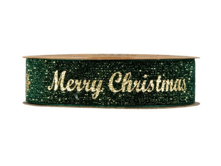 Slika Traka merry christmas 25mm x 10mt. T zelena 73