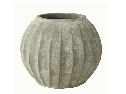 Slika Vaza keramička 24.5x24.5x20.2cm;rebrasta;siva