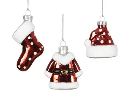 Slika Stakleni ukras za bor 7.5 x 4 x h8cm