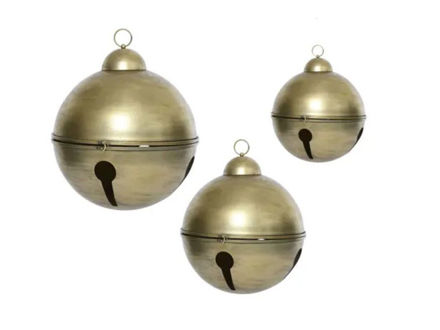 Slika Dekoracija zvono metal s/3 kom; zlatna (52xh57)