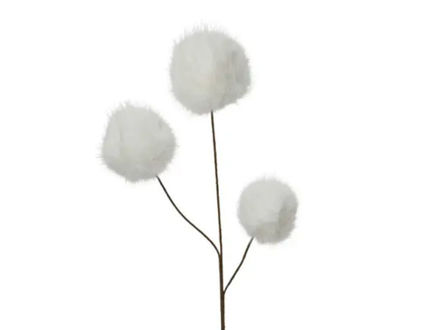 Slika Grana s pahuljastim kuglama 70cm.