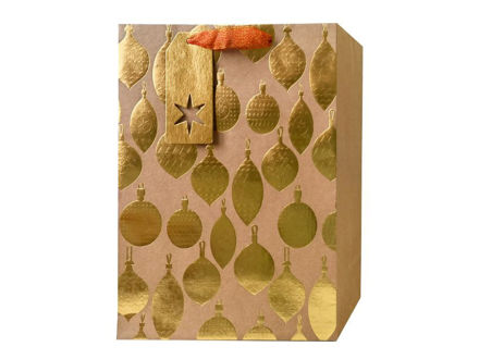 Slika Vrećica 26x32x12 cm; 210 gr.; božićna; zlatna