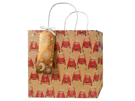 Slika Vrećica 31x26x12 cm;210 gr.; božIćna; natur/crvena