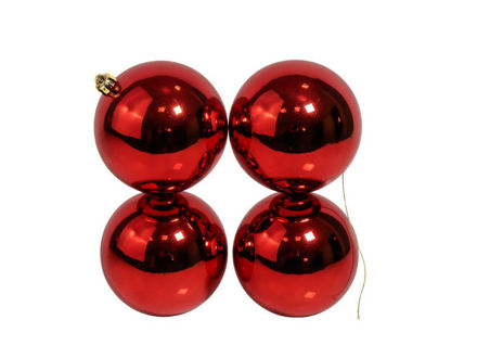 Slika Plastične kuglice 10cm/4kom - crvena S