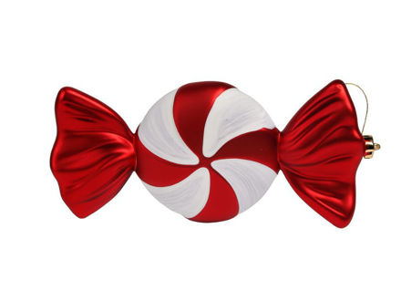 Slika Plastična kuglica Candy 30cm/1kom - crvena S/bijela