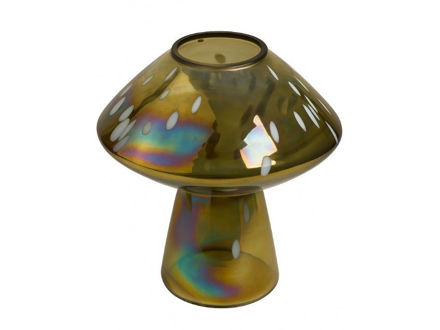 Slika Vaza staklo h32 d31.5cm; zelena s efektom