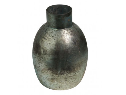 Slika Vaza staklo h30 d21cm; plava s efektom