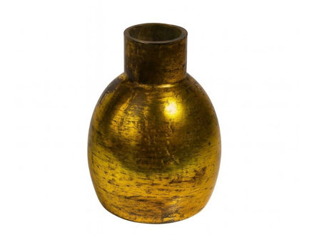 Slika Vaza staklo h20 d15cm; zlatna