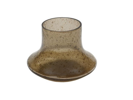 Slika Vaza staklo h13 d16cm; maslinasto zelena