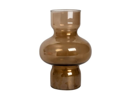 Slika Vaza staklo h23 d15; smeđa