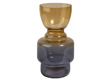 Slika Vaza staklo h27 d16cm; svj.Smeđa/siva