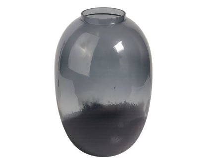 Slika Vaza staklo h31.5 d20cm; siva/plava