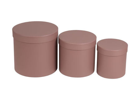 Slika Poklon kutija okrugla s/3; 20/20, 17/17, 15/15cm; sand