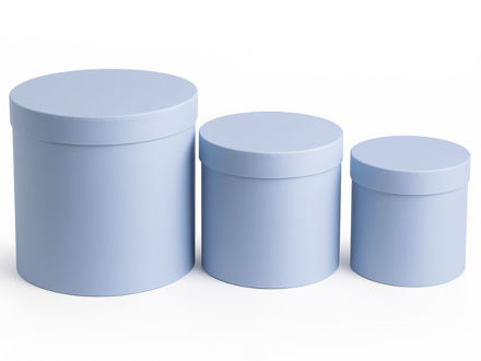 Slika Poklon kutija okrugla s/3; 20/20, 17/17, 15/15cm; sv. Plava