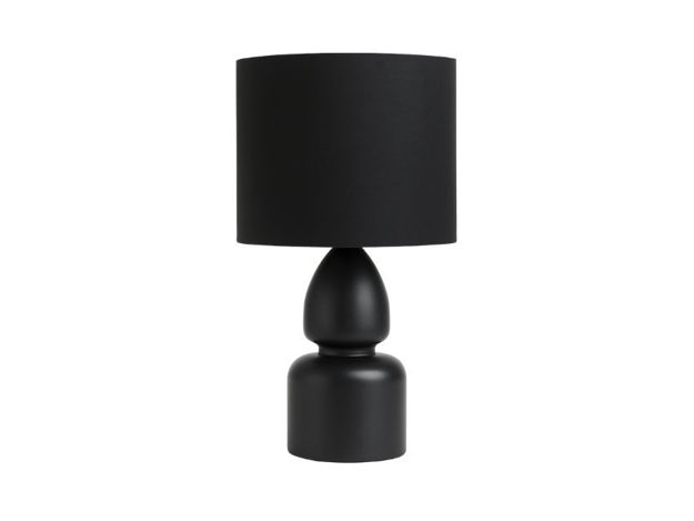 Slika Lampa metal crna 42cm s crnim sjenilom