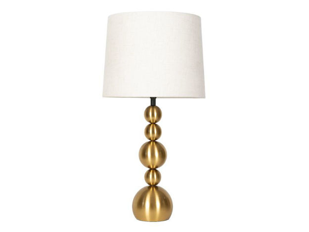 Slika Lampa metal zlatna 55.5cm s krem sjenilom