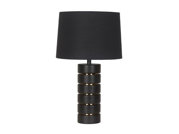 Slika Lampa metal crna 51cm s crnim sjenilom