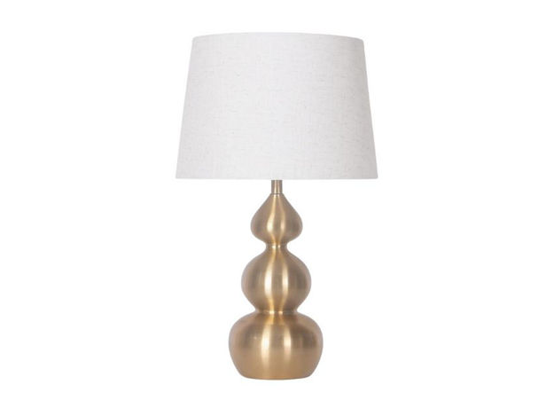 Slika Lampa metal zlatna 48.5cm s krem sjenilom