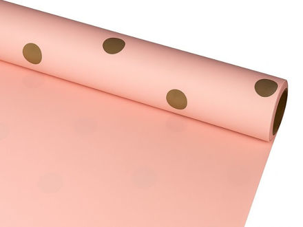 Slika Charm folija rola 58cm x 15mt; roza/bijele točke