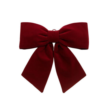 Slika Mašna dekorativna 14x16cm;pliš; t.Crvena