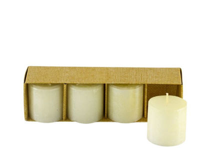 Slika Svijeća metalik 4.3xh5cm, 4kom - bež