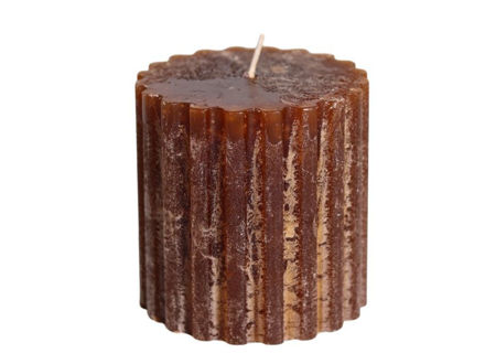 Slika Svijeća frost zupčanik 7,5xh7,5cm-smeđa