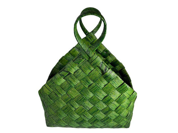 Slika Košara home 46x30x42/50cm; zelena