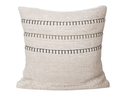 Slika Dekorativna jastučnica 50x50cm; krem s ukrasnim prošivom