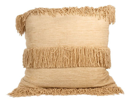 Slika Dekorativna jastučnica 50x50cm; natur s ukrasnim resama
