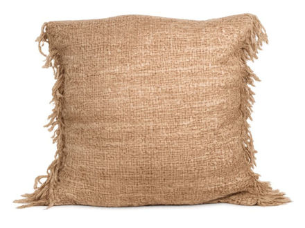 Slika Dekorativna jastučnica 50x50cm; natur s ukrasnim resama