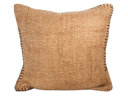 Slika Dekorativna jastučnica 50x50cm; natur s ukrasnim rubom