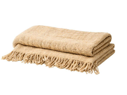 Slika Pokrivač 130x170cn; natur s ukrasnim resama