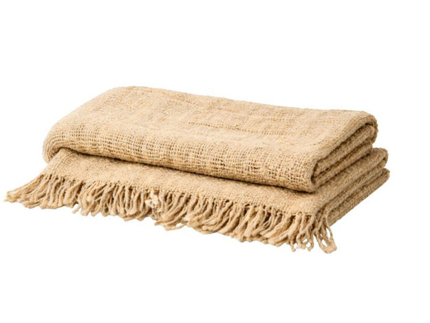 Slika Pokrivač juta 130x170cn; natur s ukrasnim resama