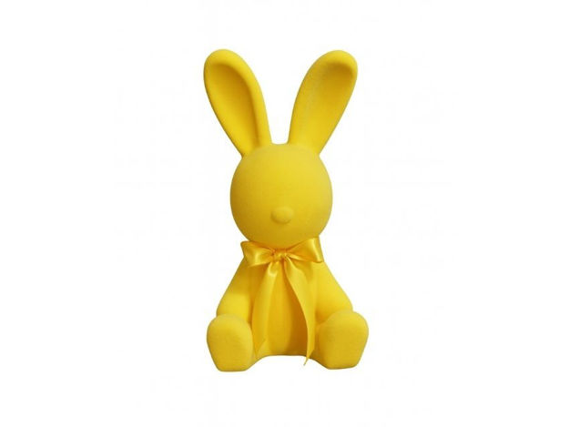 Slika Zec dekorativni 30cm; pliš; žuta