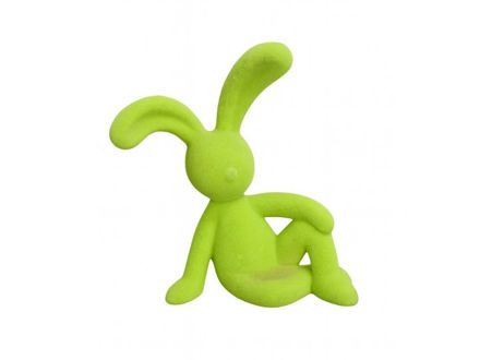 Slika Zec dekorativni 22cm; pliš; sv.Zelena