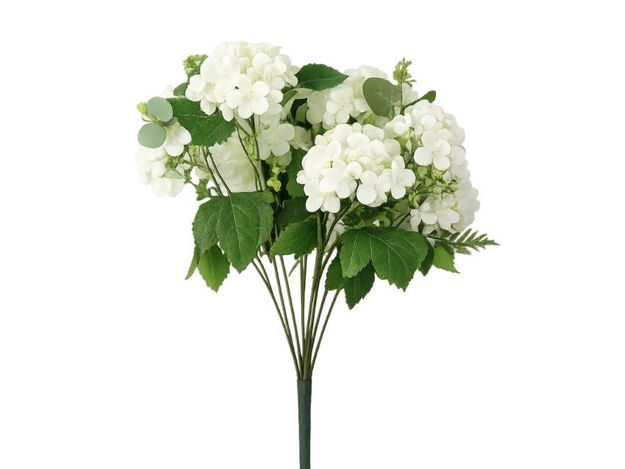 Slika Buket hortenzija/eukaliptus 43 cm; bijela