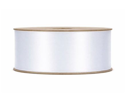 Slika Traka saten 40mm/25mt bijela 01