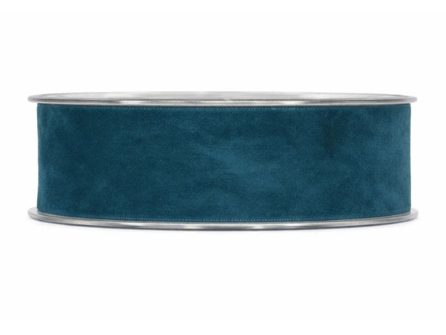 Slika Traka dupli pliš 25mm/7m smoke plava 59