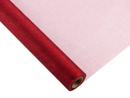 Slika Organdi rola lux efekt 48cmx10mt-bordo