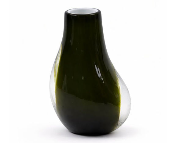 Slika Dekorativna vaza staklo 14x12 h19cm; zelena
