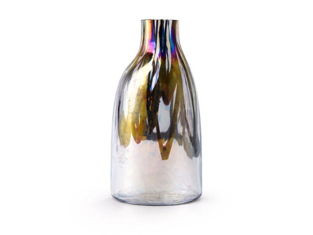 Slika Dekorativna vaza staklo 17.5x12 h31.5cm; mix metalik